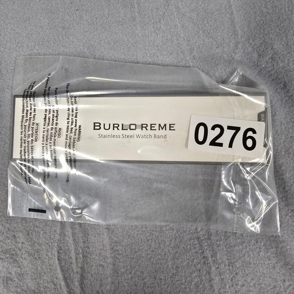 Burloreme Gold Stainless Steel Mesh Watch Band for Apple Watch 42mm Series 10